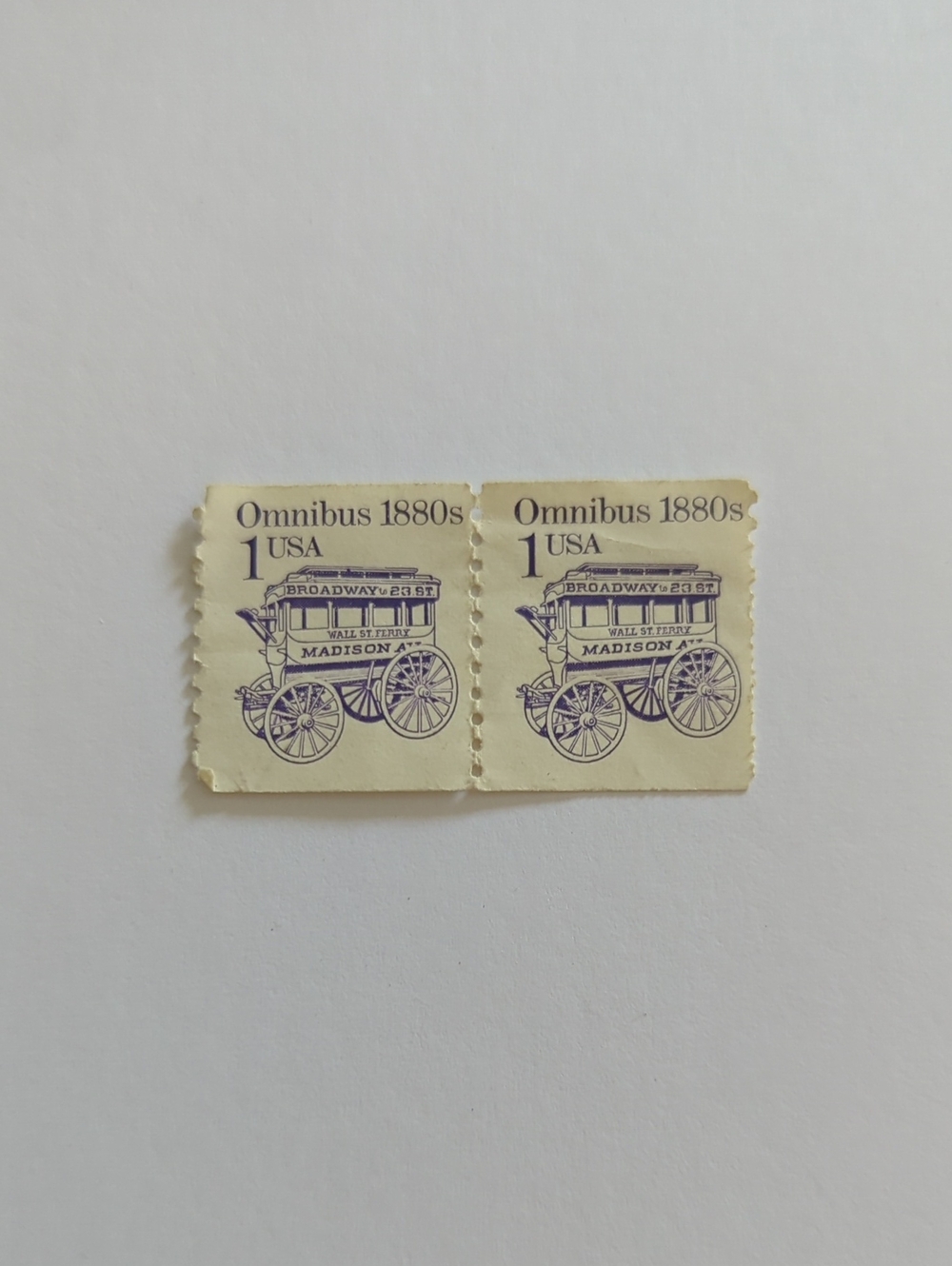 Vintage Omnibus 1880s Stamps